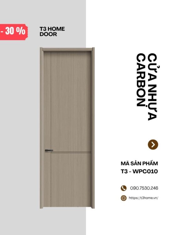CỬA GỖ CARBON T3-CB010