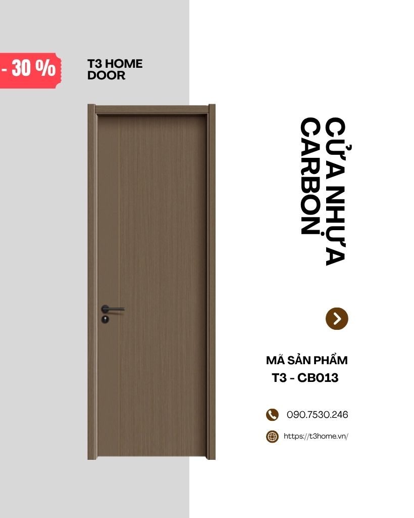 CỬA GỖ CARBON T3-CB013