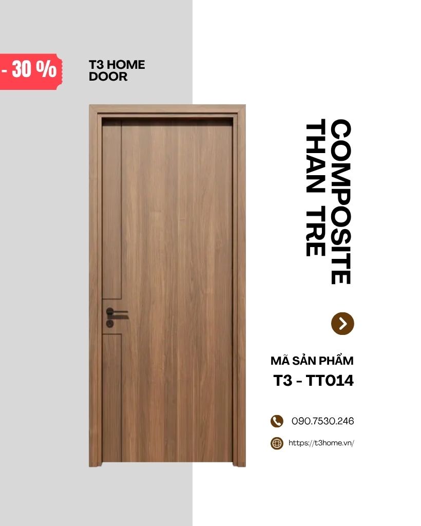 CỬA GỖ COMPOSITE THAN TRE T3-TT014