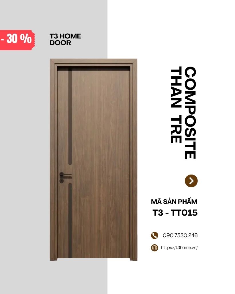 CỬA GỖ COMPOSITE THAN TRE T3-TT015