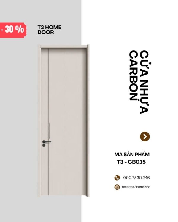 CỬA GỖ CARBON T3-CB015