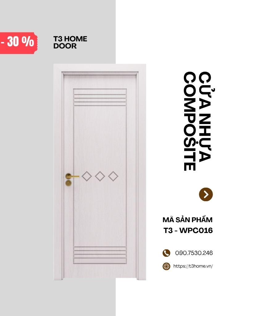 CỬA NHỰA GỖ COMPOSITE T3-WPC016