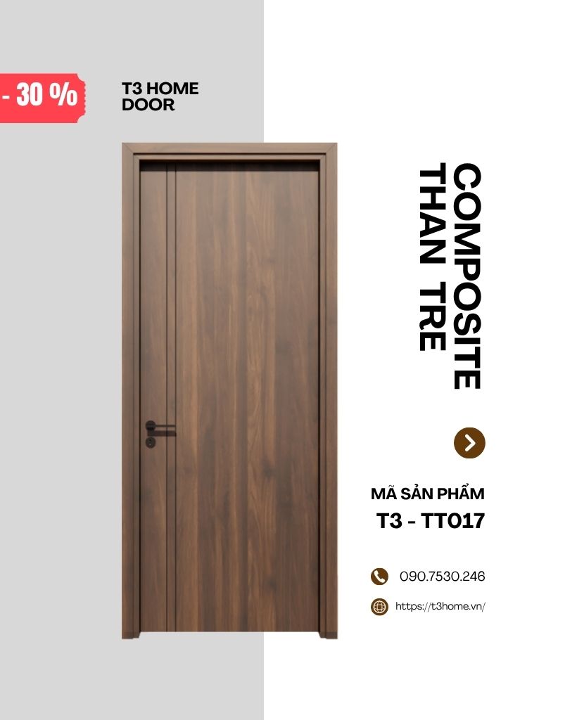 CỬA GỖ COMPOSITE THAN TRE T3-TT017