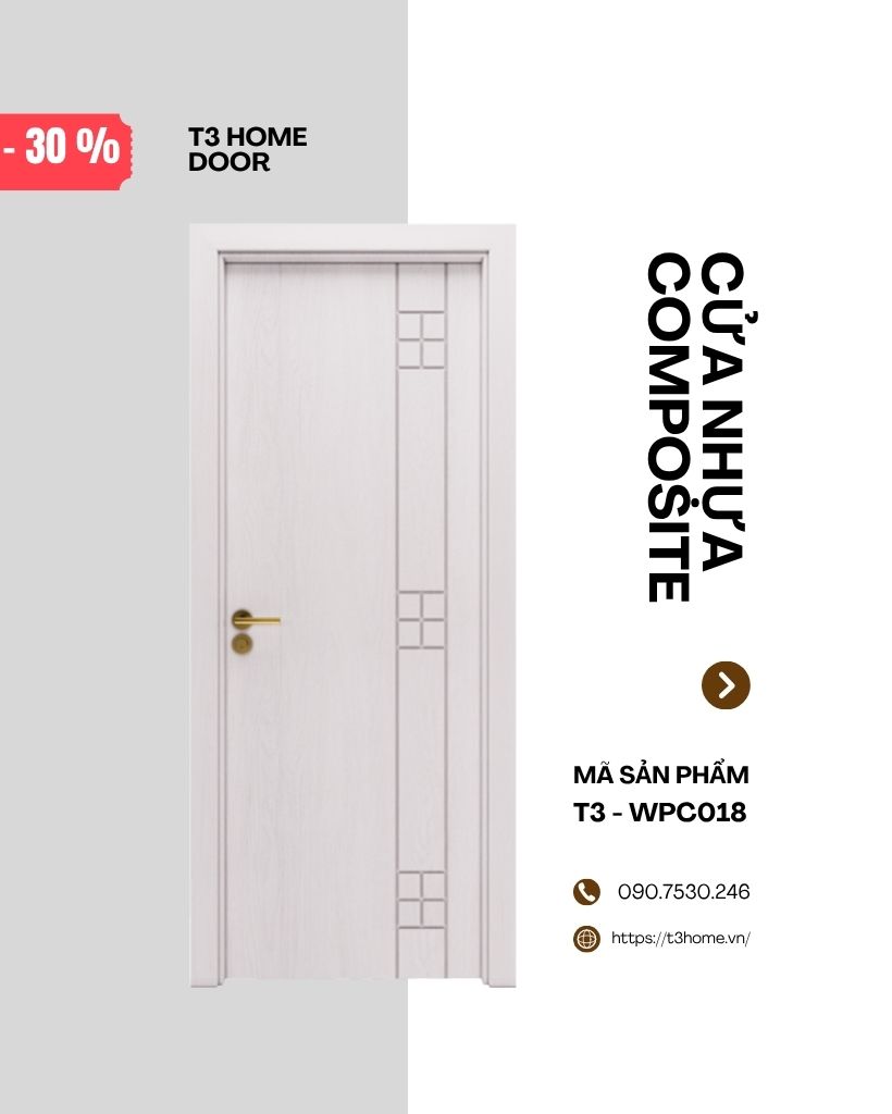 CỬA NHỰA GỖ COMPOSITE T3-WPC018