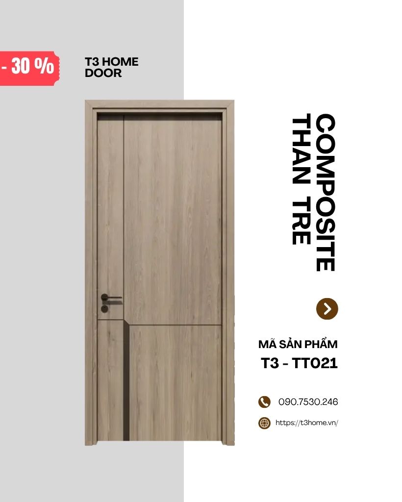 CỬA GỖ COMPOSITE THAN TRE T3-TT021