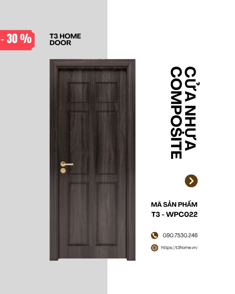 CỬA NHỰA GỖ COMPOSITE T3-WPC022