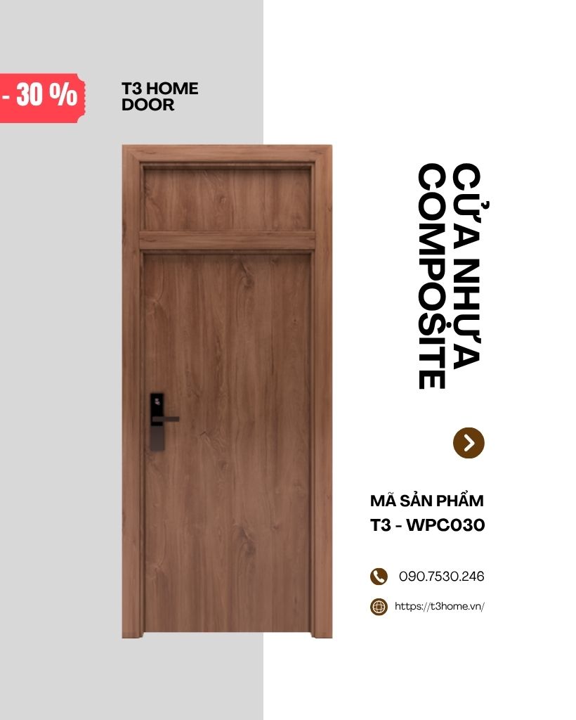 CỬA NHỰA GỖ COMPOSITE T3-WPC030