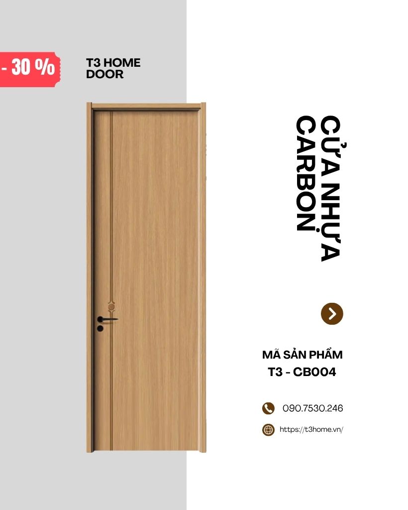 CỬA GỖ CARBON T3-CB004