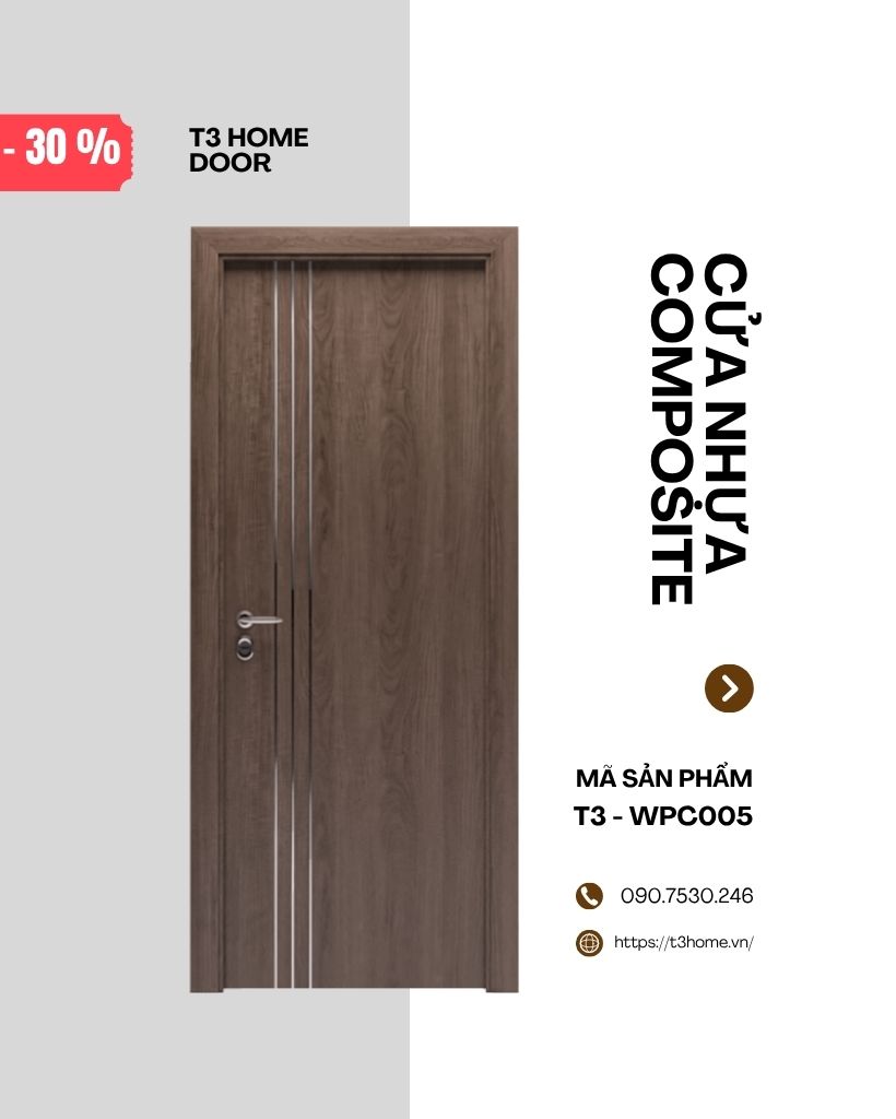 CỬA NHỰA GỖ COMPOSITE T3-WPC005