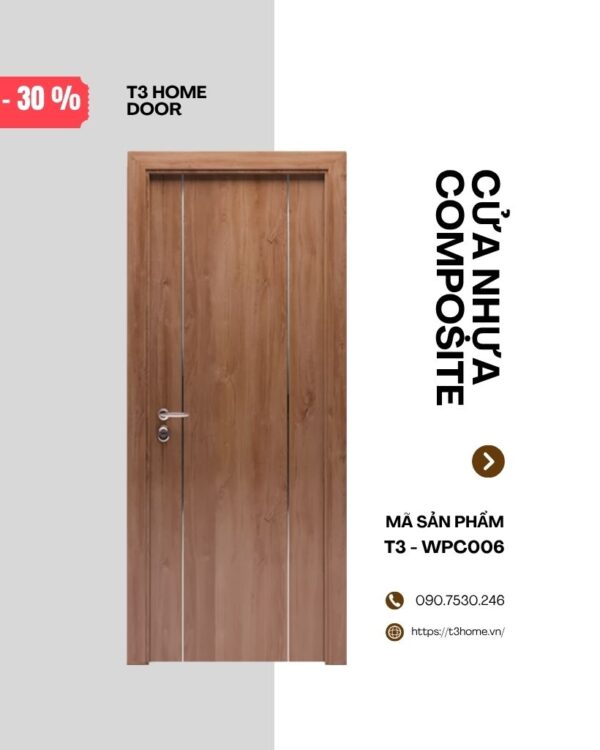 CỬA NHỰA GỖ COMPOSITE T3-WPC006