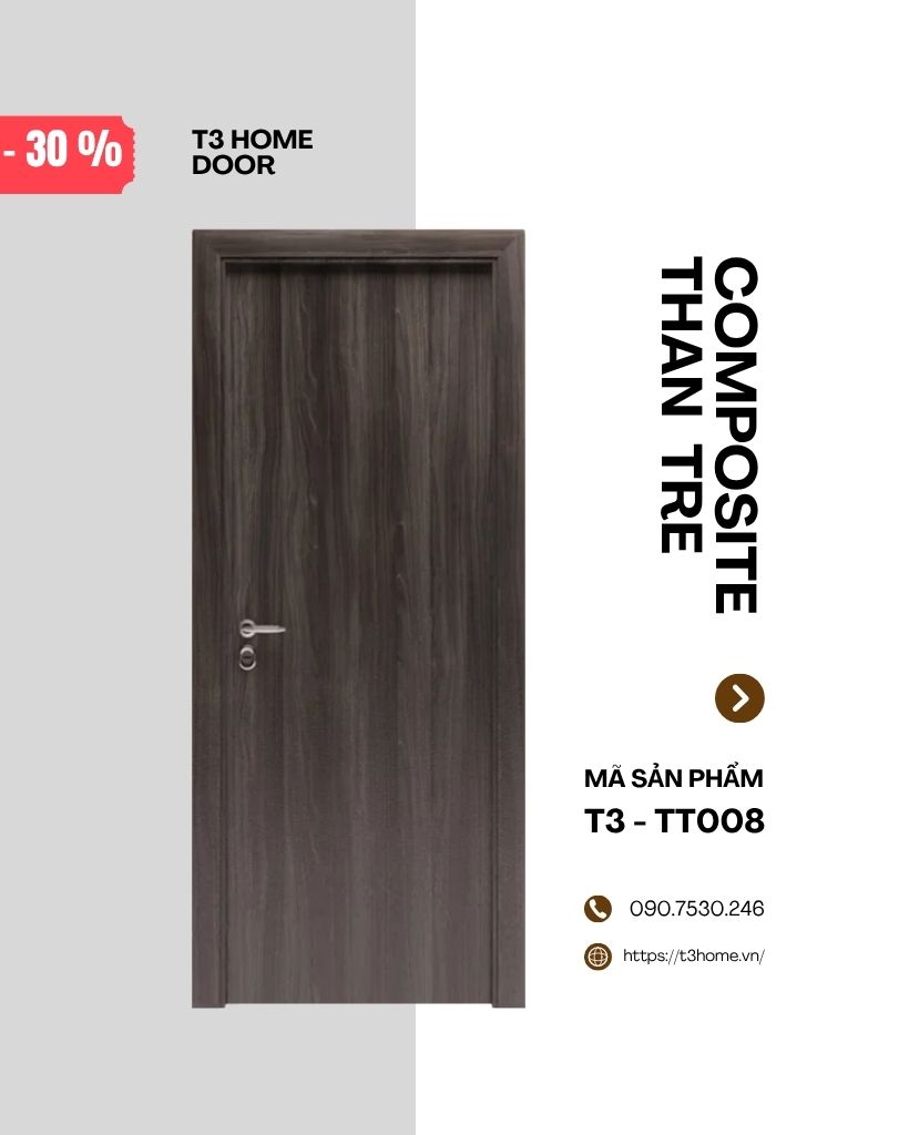CỬA GỖ COMPOSITE THAN TRE T3-TT008