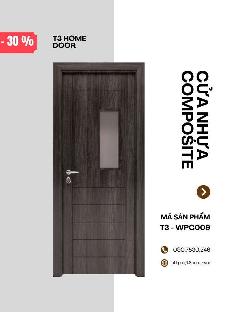 CỬA NHỰA GỖ COMPOSITE T3-WPC009