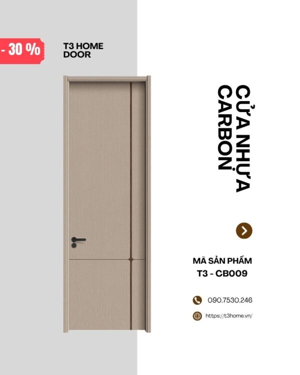 CỬA GỖ CARBON T3-CB009